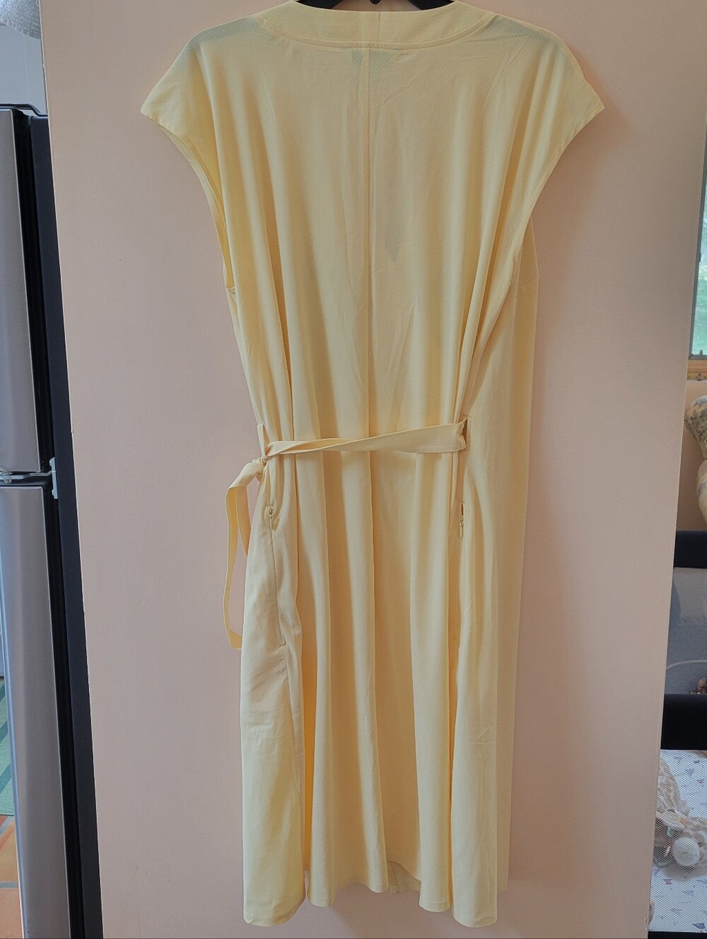 Athleta Light Yellow Newport Wrap Dress - Picture 6 of 6